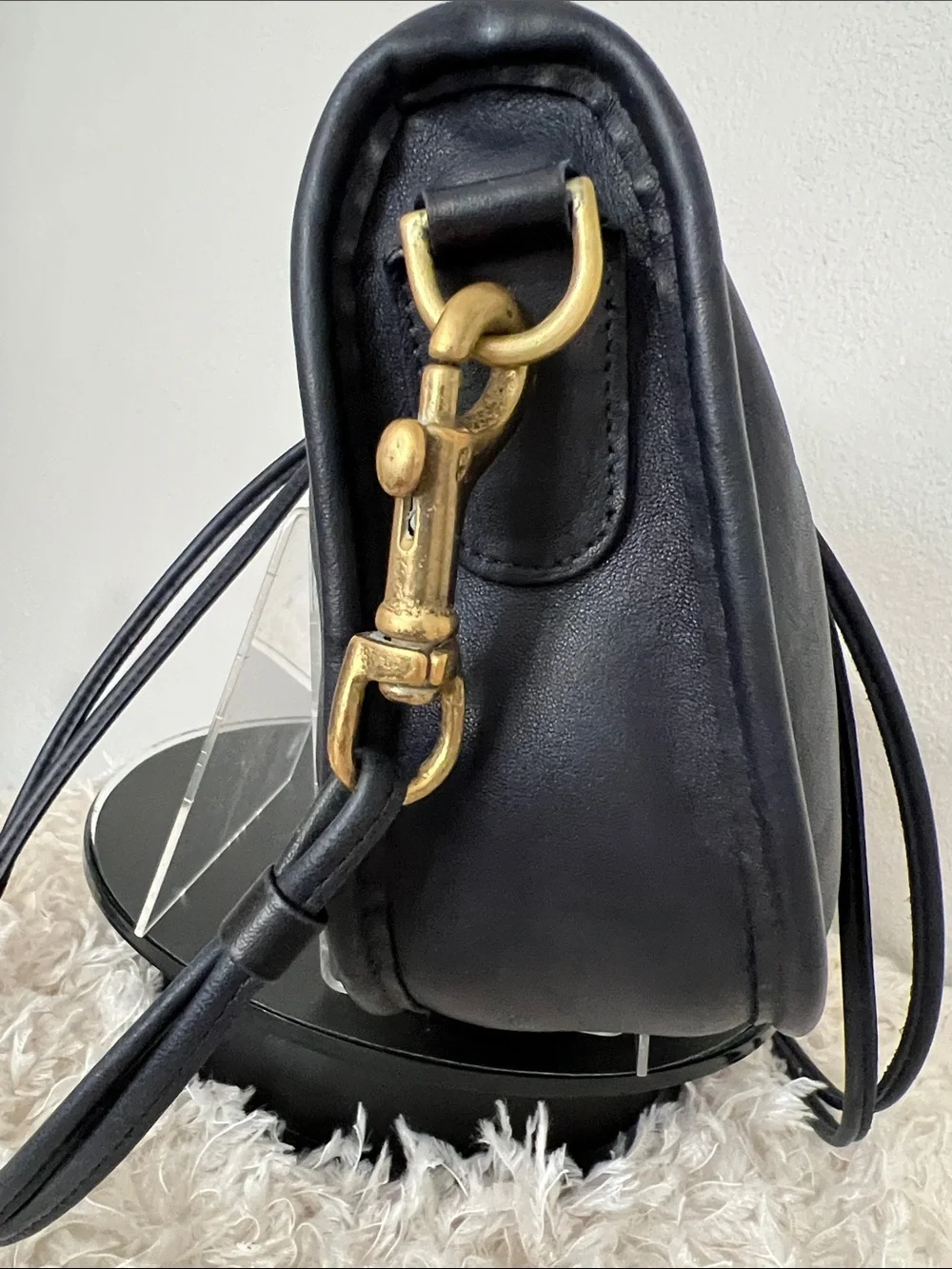 Coach Vintage Navy Blue Wendie Swinger Crescent Hobo